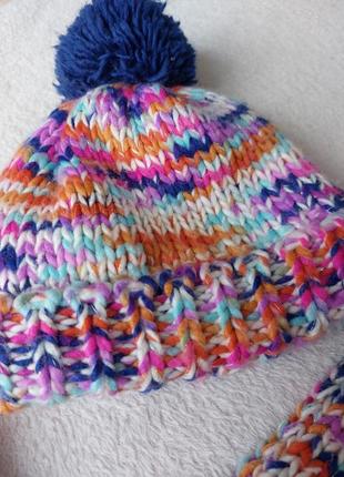 Набор для зимы, шапка + шарф + варежки 1-1.5года next3 фото