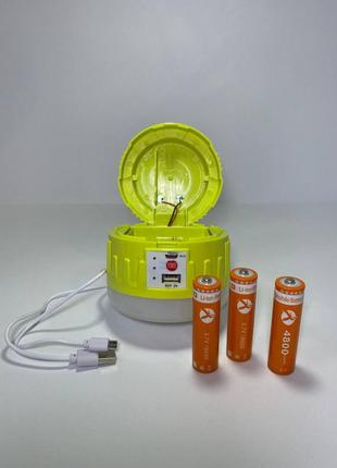 Светильник светодиодный фонарь для кемпинга, портативный usb фонарь с зарядкой от телефона, лимона1 фото