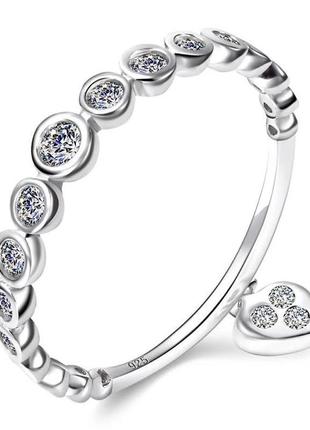 Стильное серебряное кольцо с подвеской