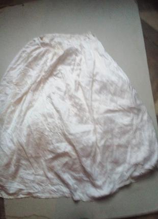 Винтажна пышная юбка на токую  талию шелк1 фото
