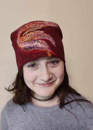 Шапка валяна ручної роботи