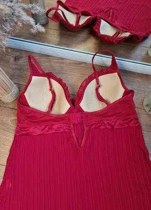 Красный сексуальный комплект маечка + трусики - шортики 75c 🌺5 фото