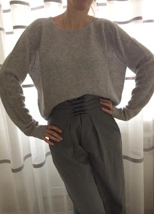 Джемпер серый  удлинённый