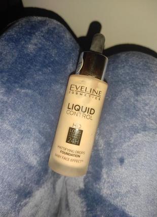 Тональная основа eveline liquid control жидкая 020, rose beige