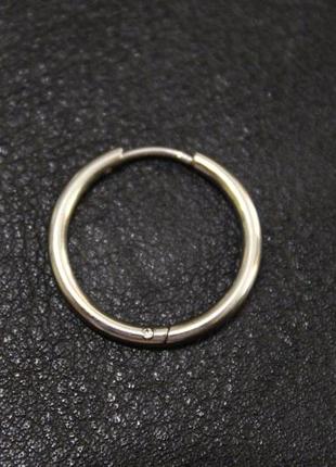 2шт 16мм крутые серьги кольцо сережки унисекс медицинская сталь5 фото