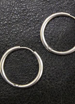 2шт 16мм крутые серьги кольцо сережки унисекс медицинская сталь7 фото