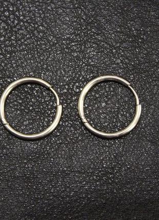2шт 16мм крутые серьги кольцо сережки унисекс медицинская сталь8 фото