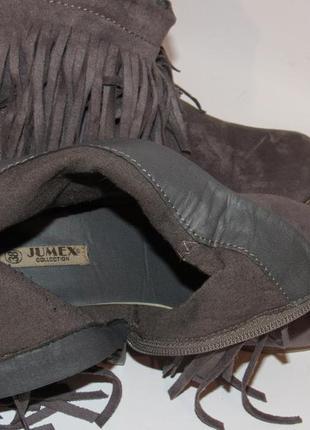 Jumex стильные женские ботинки с бахромой 38р ст.24см m284 фото