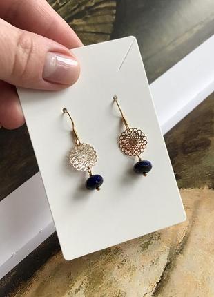 Сережки ажурні позолота