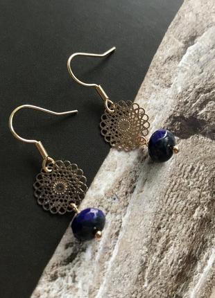 Сережки ажурні позолота