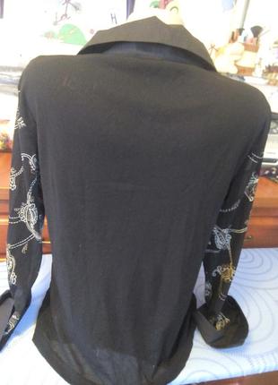Эффектная блузочка с полупрозрачным рукавом 46-48-50р3 фото