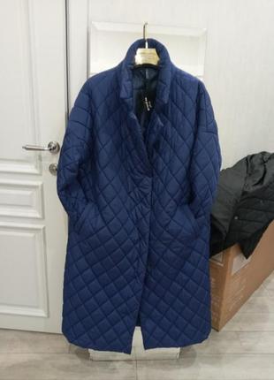 Утепленное стеганное пальто куртка пуховик4 фото