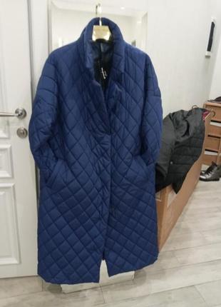 Утепленное стеганное пальто куртка пуховик3 фото