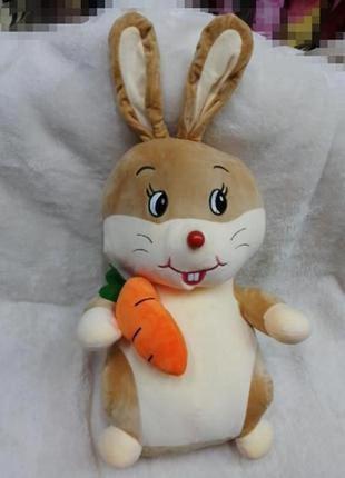 Мягкая игрушка-подушка зайчик с морковью и плед. подарок ребенку.8 фото