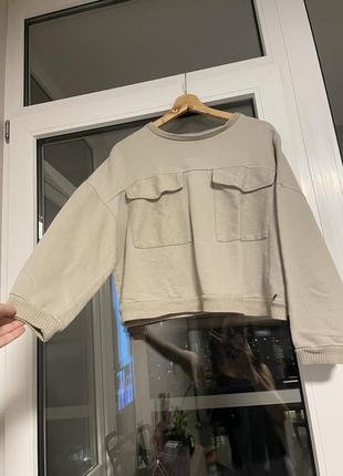 Свитшот кофта з великими карманами oversize