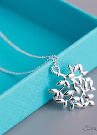 Жіночий ланцюжок жіночий olive leaf 925 в стилі тифані