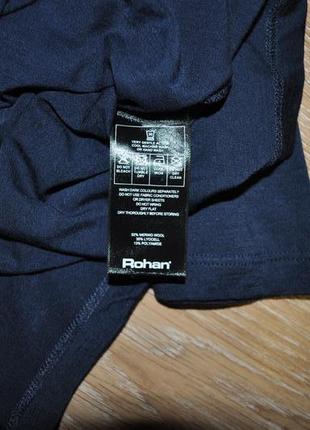 Темно синее поло из тонкой шерсти мерино бренда rohan6 фото