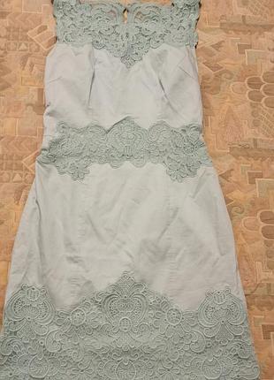 Брендовое бирюзовое платье 74