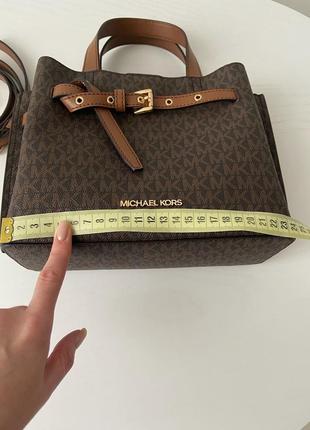 Michael kors emilia small satchel женская брендовая сумочка майкл корс сумка мишель корс оригинал кросбоди crossbody на подарок жене подарок девушке8 фото