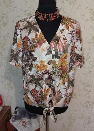Блуза цветочный принт 🌺 uk12