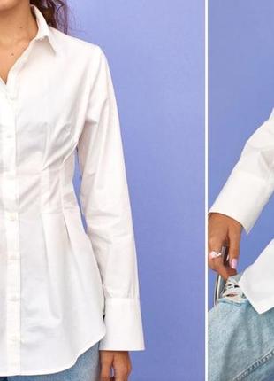 Базовая белая рубашка h&amp;m