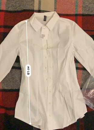 Базовая белая рубашка h&amp;m4 фото