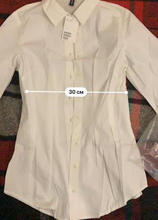 Базовая белая рубашка h&amp;m5 фото