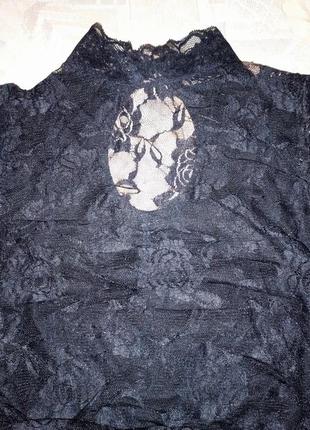 Гипюра черная платье2 фото