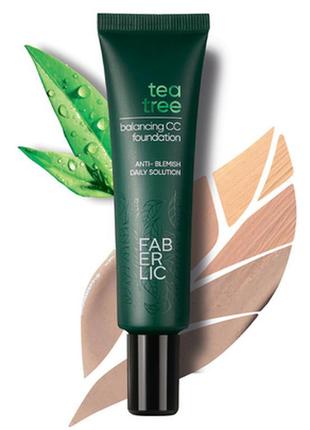 Тональное средство для лица tea tree balancing cc glam team (6661-6662)