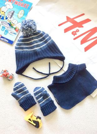 Шапочка и варежки, набор на 1-2,5 года, h&m