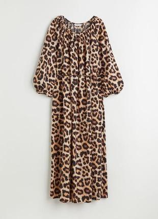 Сукня натуральна hm , нова, леопард, стиль zara2 фото