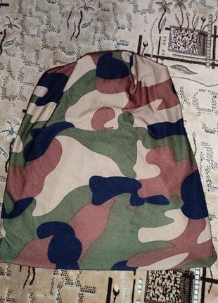 Шапка защитного цвета, военной расцветки, хаки
