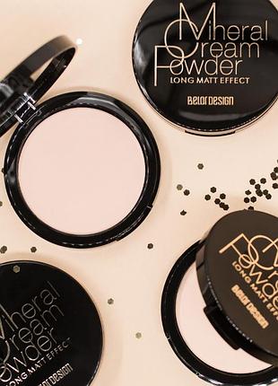Belor desing mineral cream powder матирующая кремовая пудра для лица