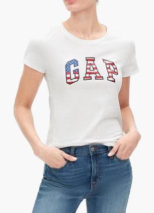 Футболка gap logo t-shirt white 578009whte (оригінал)1 фото