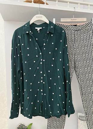 Крутая блузка в горошек topshop