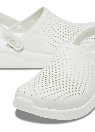 Женские кроксы crocs literide clog almost white