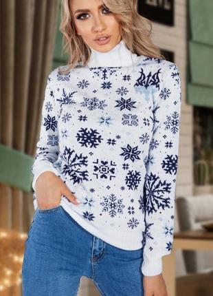Зимовий жіночий светр-джемпер