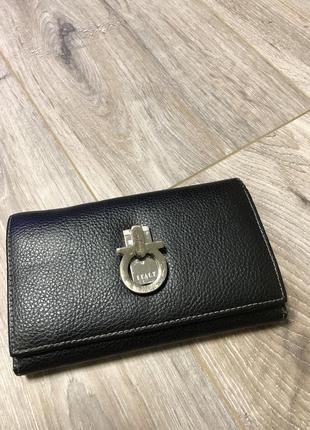 Кожаный винтажный кошелёк s.ferragamo (оригинал)1 фото