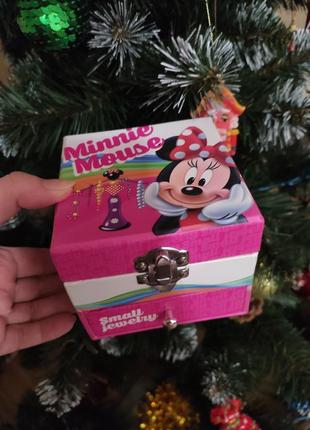 Дитяча іграшка скриня для прикрас з дзеркалом міні маус minne mouse disney1 фото