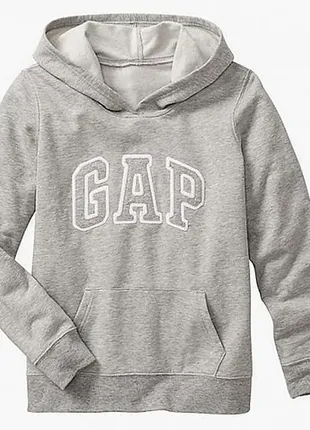 Худи gap logo hoodie light gray marl мужское оригинальное