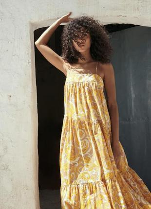 Длинное летнее платье mango1 фото