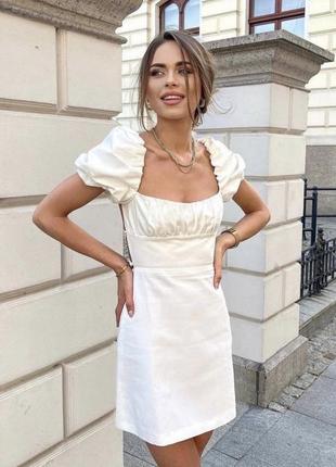 Красивое белое платье в стиле zara наложка