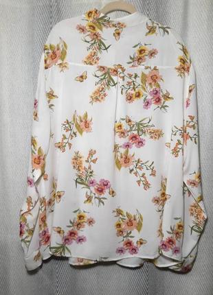 100%  віскоза. жіноча віскозна блуза, блузка, натуральна сорочка в ромашку. дрібна квітка штапель2 фото