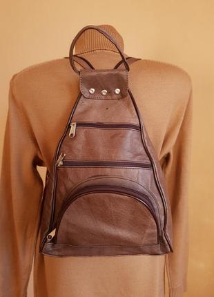 Стильный рюкзак нат. кожа с италии4 фото