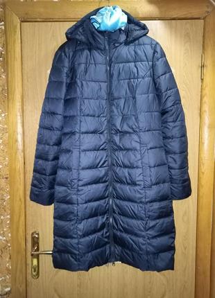 Премиум серия!теплый стеганый плащ с капюшоном,46-48разм,janina.