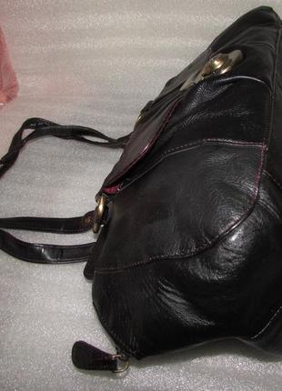 Вместительная большая сумка 100% натуральная кожа~tommy&kate~3 фото