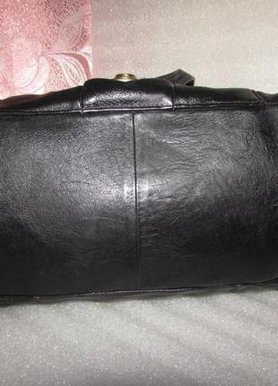 Вместительная большая сумка 100% натуральная кожа~tommy&kate~4 фото