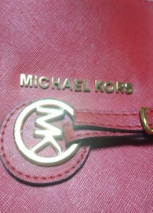 Красная сумка michael kors размер - large l7 фото