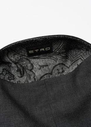 Etro wool suit мужской шерстяной костюм8 фото