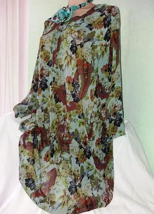 Классная вискозная туника,платье,54-58разм.,пог-60см..